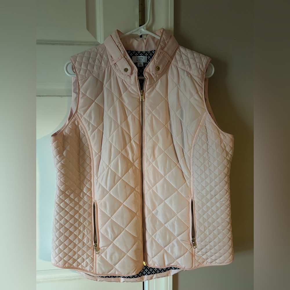 Crown & Ivy Pink Quilted Vest